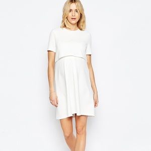ASOS maternity nursing layered skater dress SZ 8
